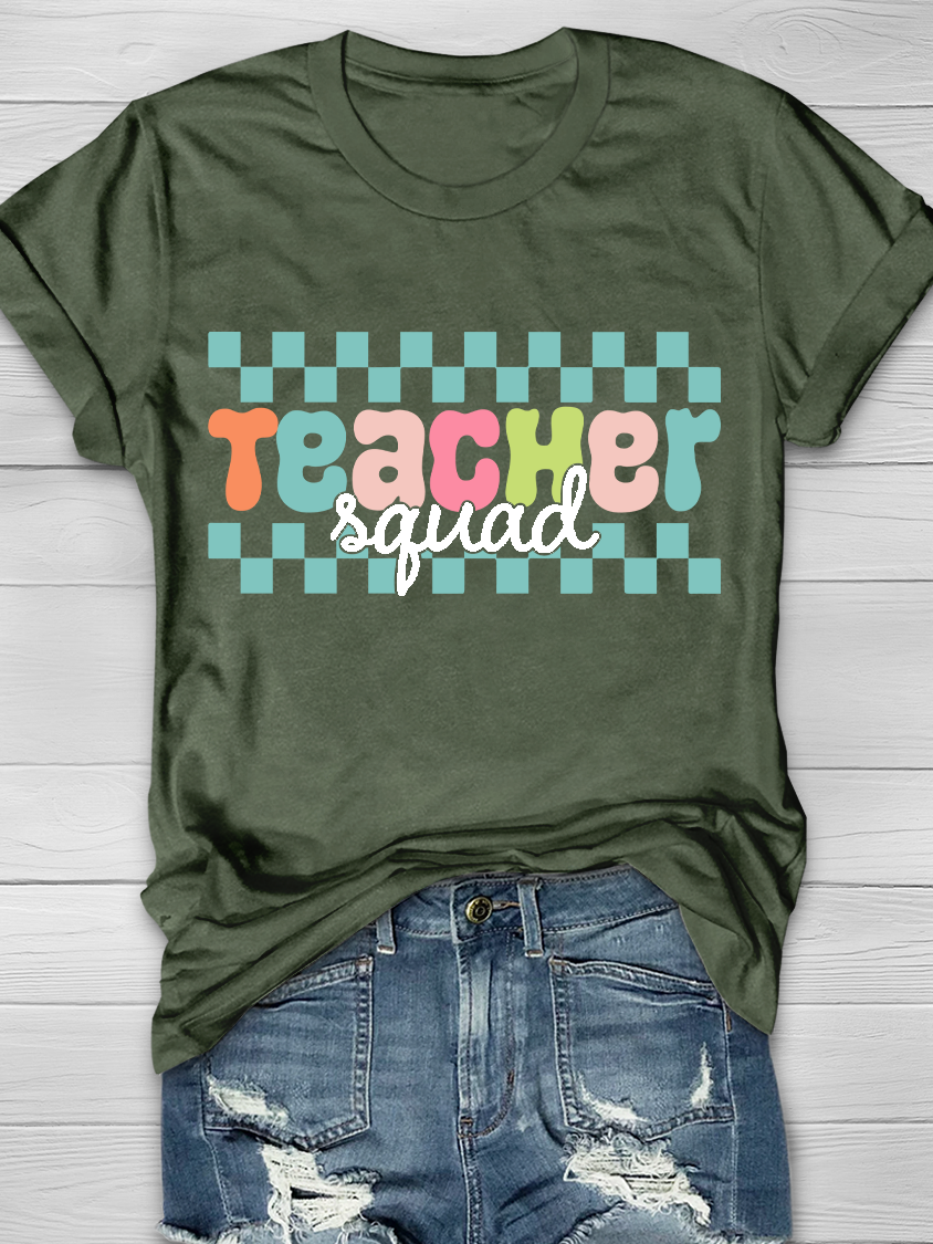 TEACHER Squad Graphic T-shirts