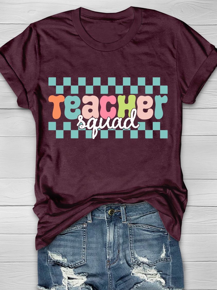 TEACHER Squad Graphic T-shirts