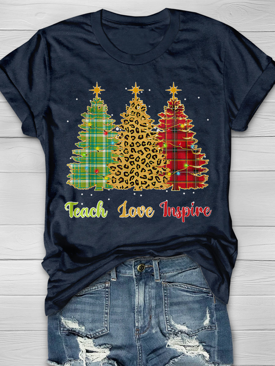 Teach Love Inspire Print Graphic T-shirts
