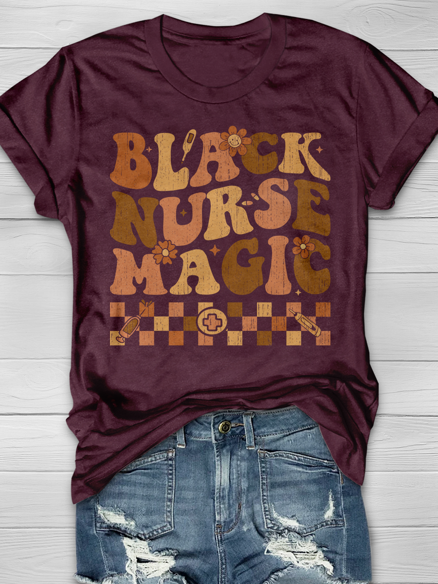 Black Nurse Magic Graphic T-shirts