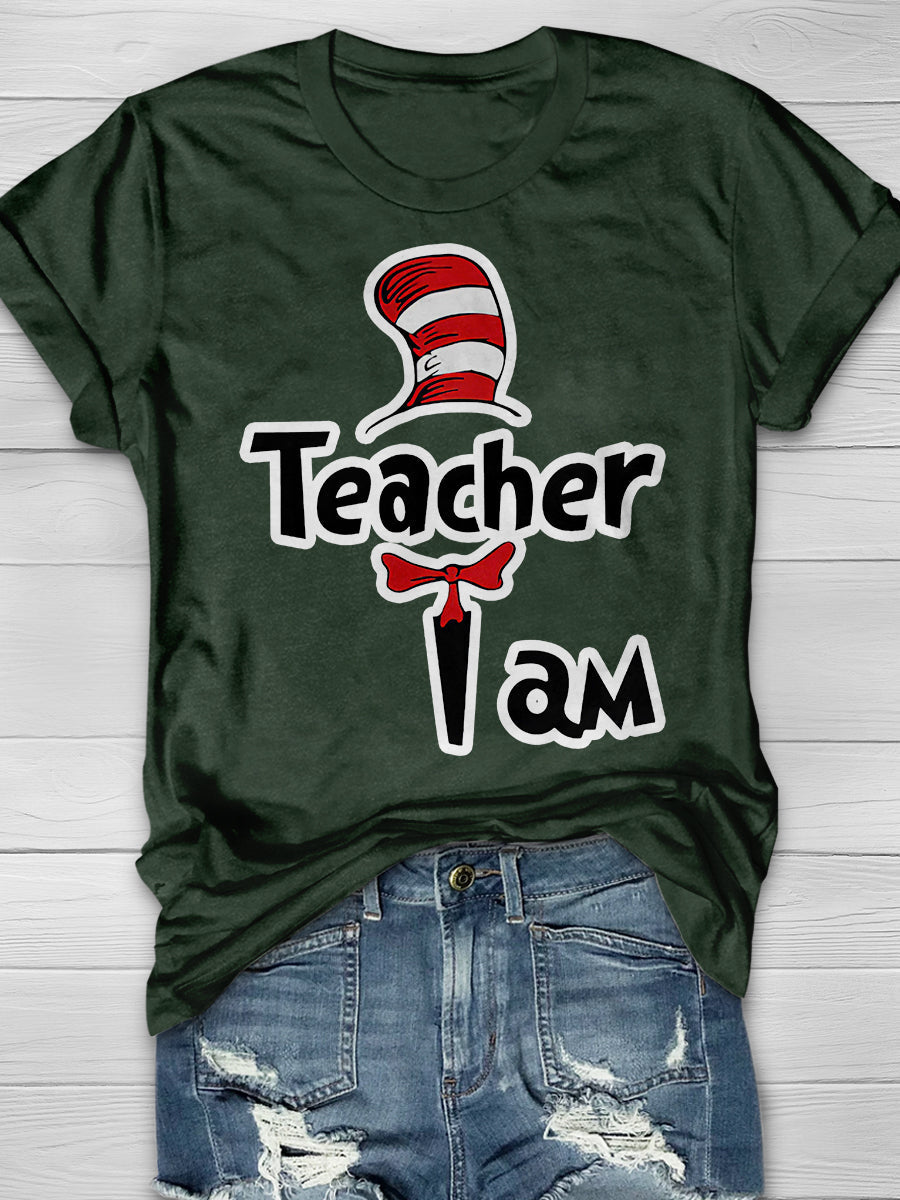 I Am Teacher Print Graphic T-shirts