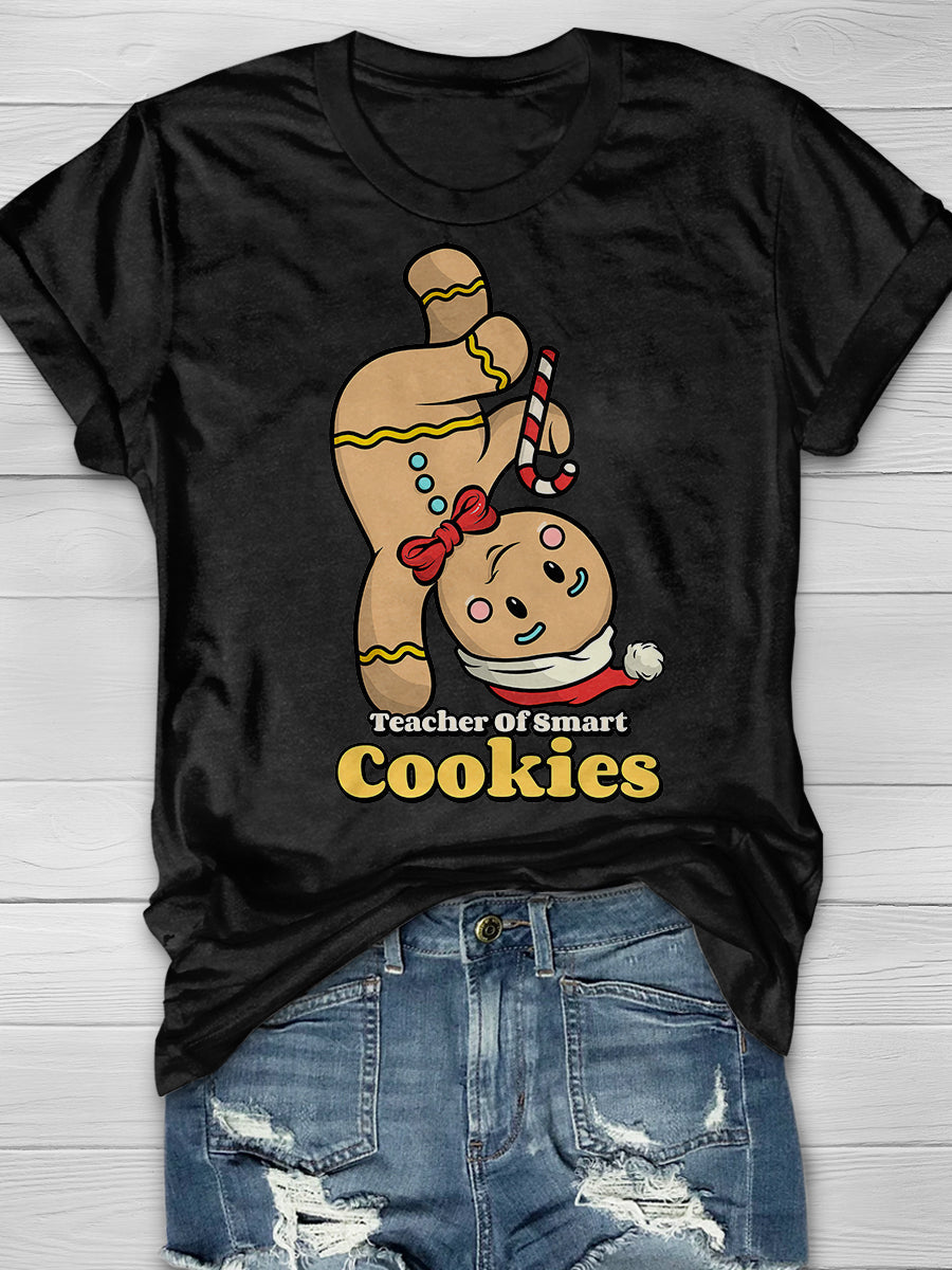 Teacher Of Smart Cookies Print Graphic T-shirts