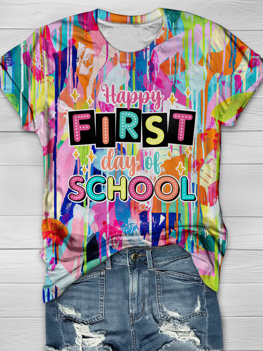 Happy First Day Of School Full Print T-shirt
