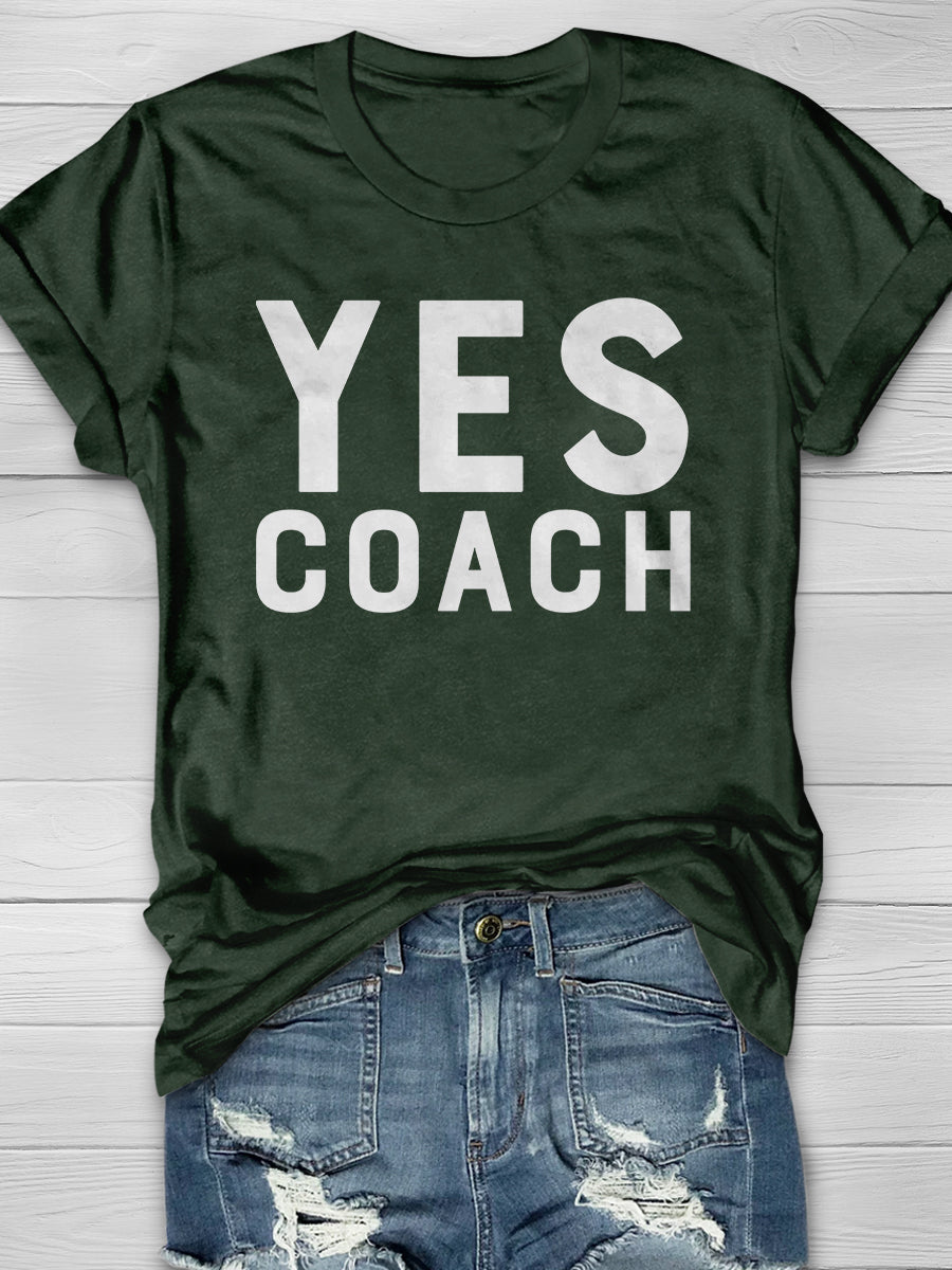 Yes Coach Print Graphic T-shirts
