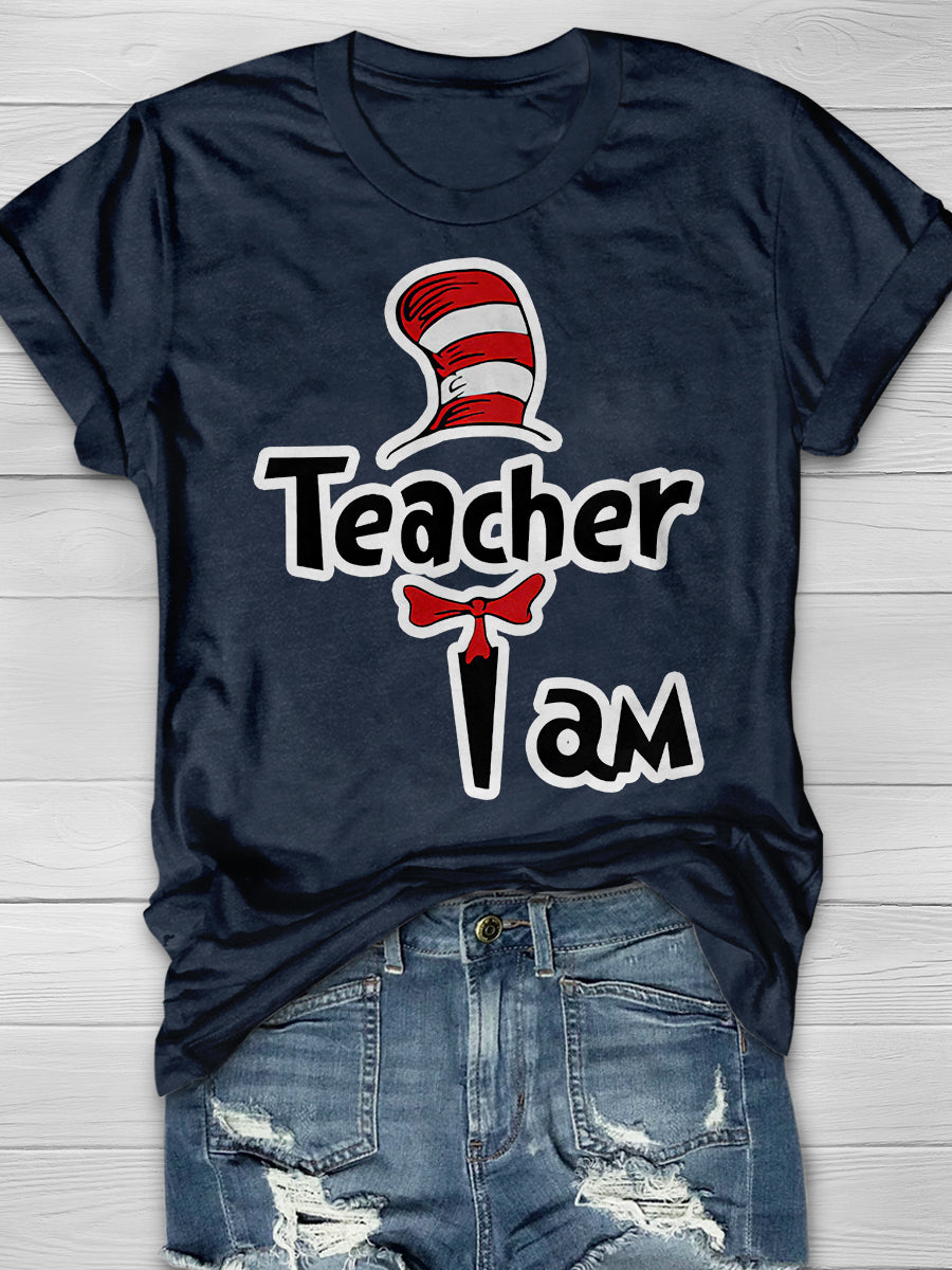 I Am Teacher Print Graphic T-shirts