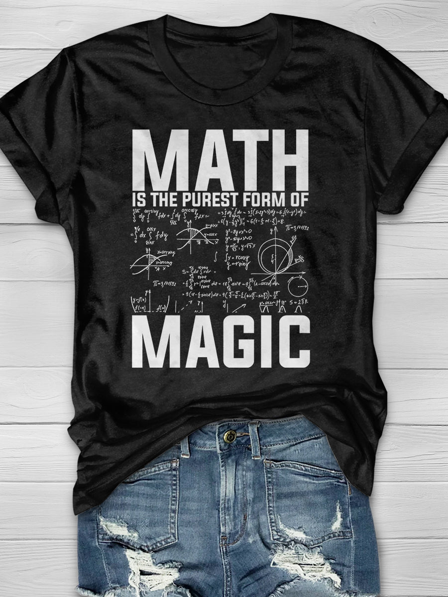 Math Magic Print Graphic T-shirts