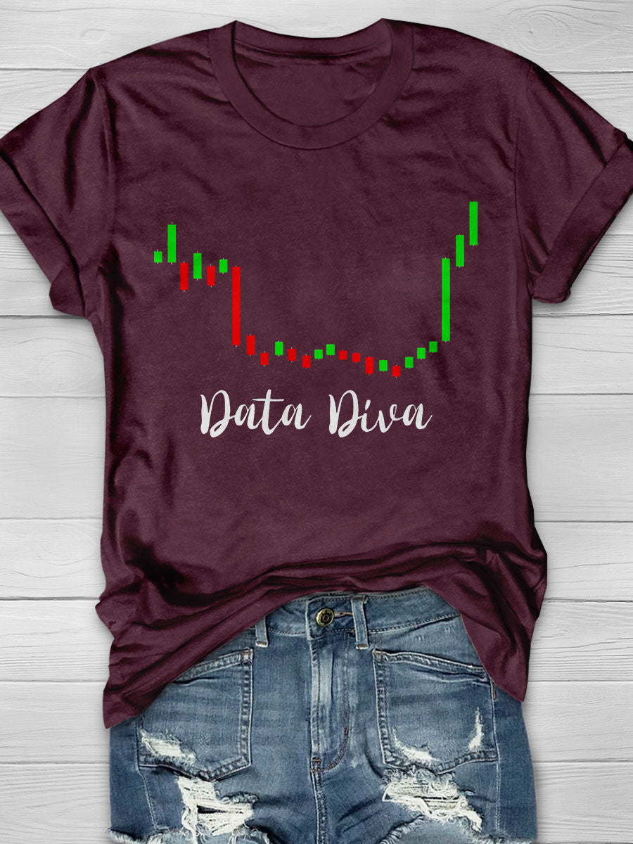 Data Diva Print Short Sleeve T-shirt