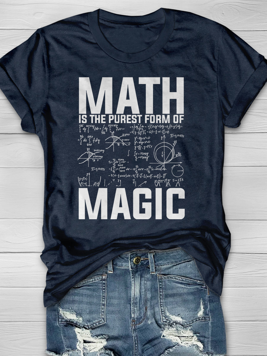 Math Magic Print Graphic T-shirts