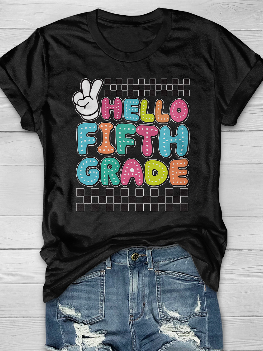 Hello Fifth Grade Graphic T-shirts