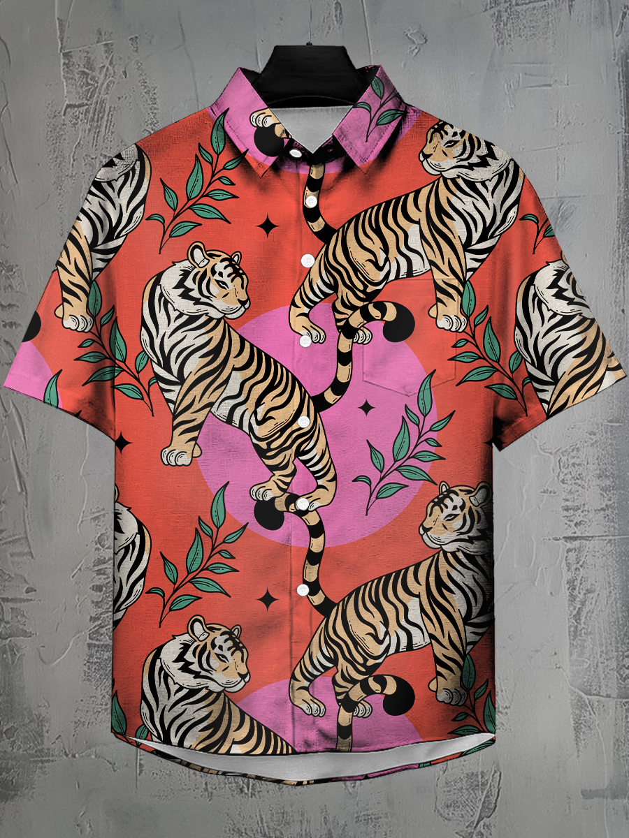 Tigers Linen Short Sleeve Shirt