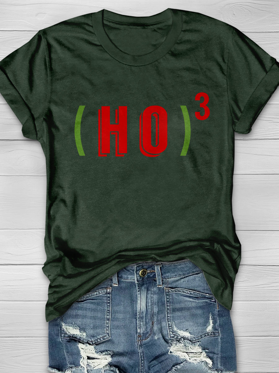 Santa Christmas (Ho)3 Print Graphic T-shirts