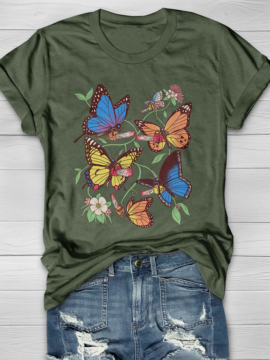 Field Guide To Chaos Print Short Sleeve T-shirt
