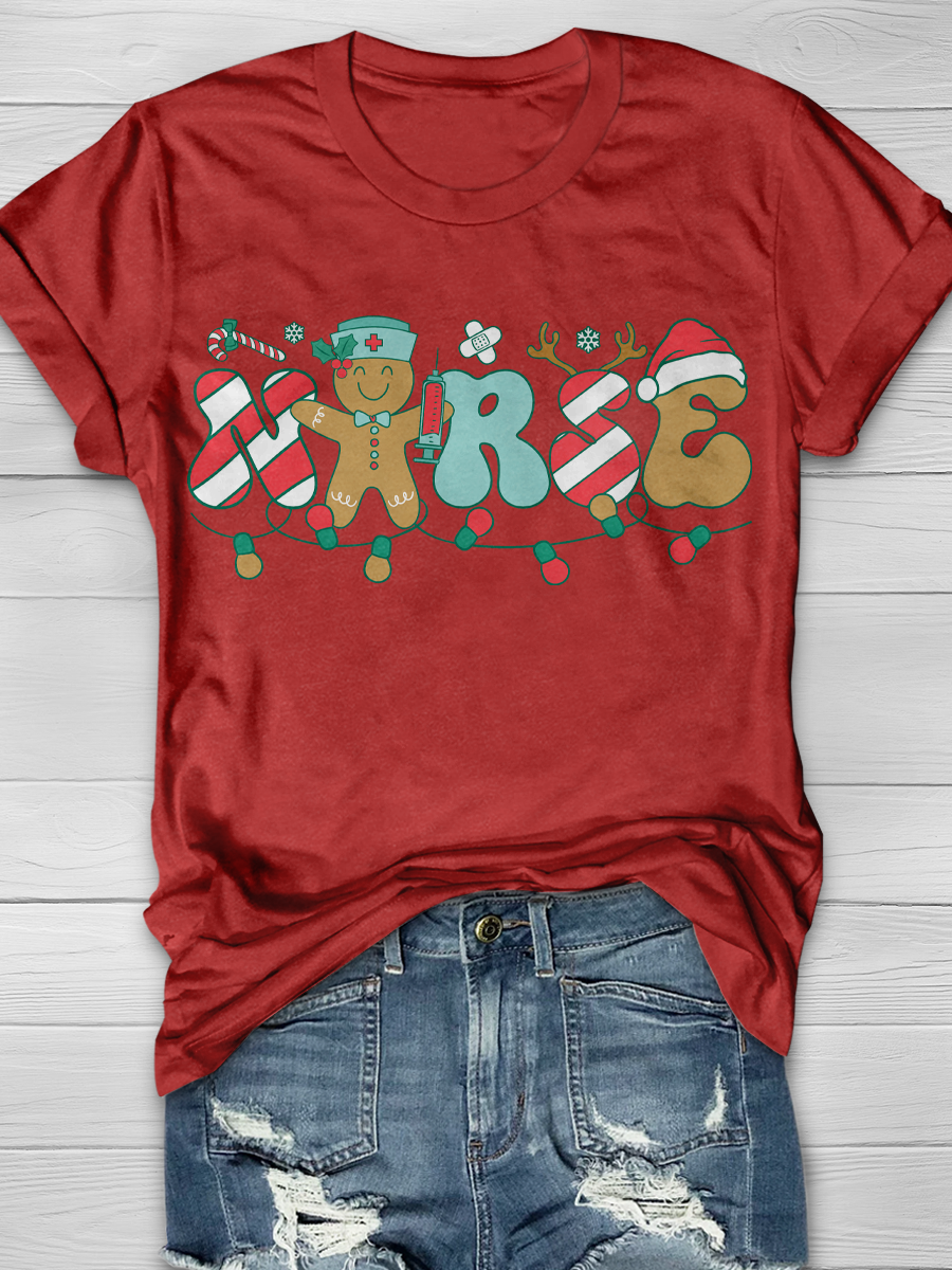 Christmas Nurse Graphic T-shirts