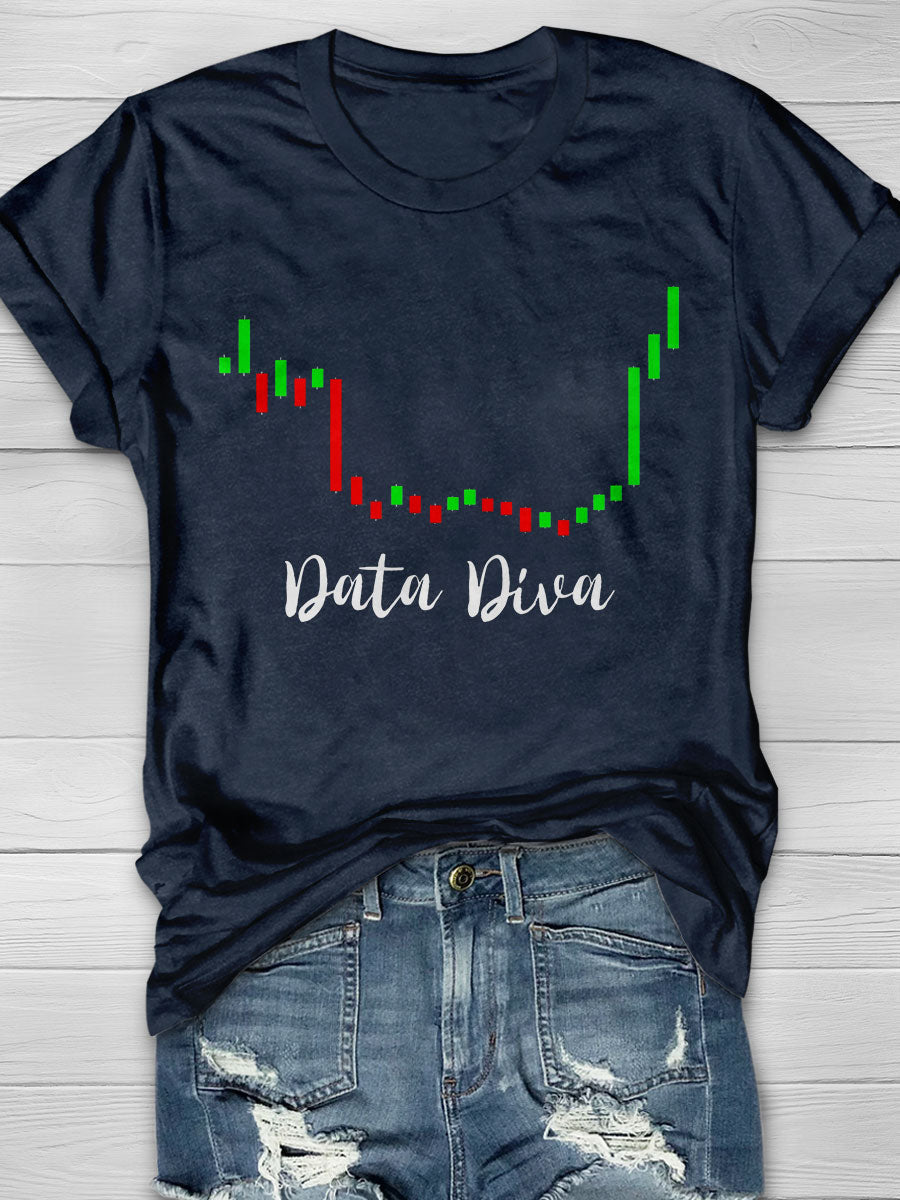 Data Diva Print Short Sleeve T-shirt