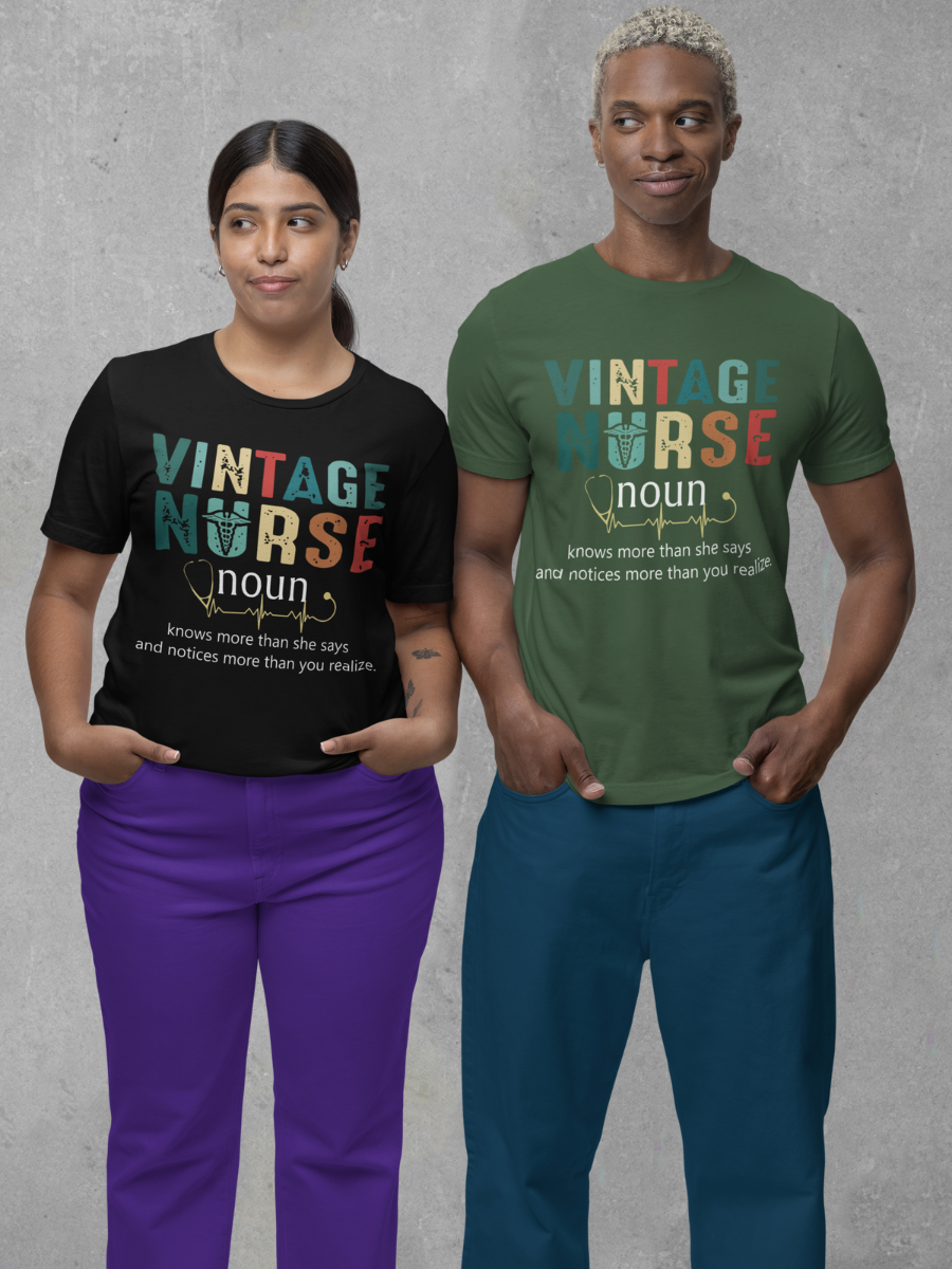Vintage Nurse Graphic T-shirt