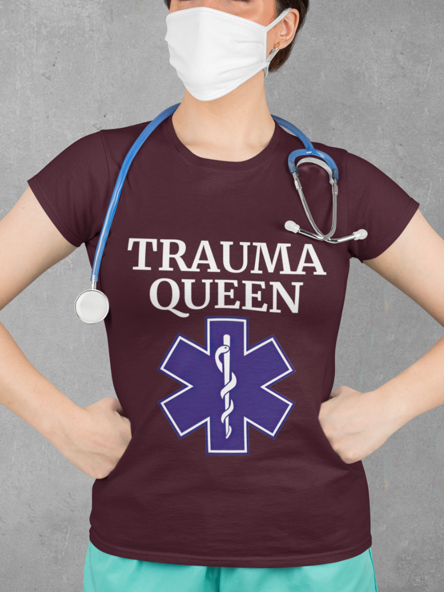 Trauma Queen Nurse Graphic T-shirt