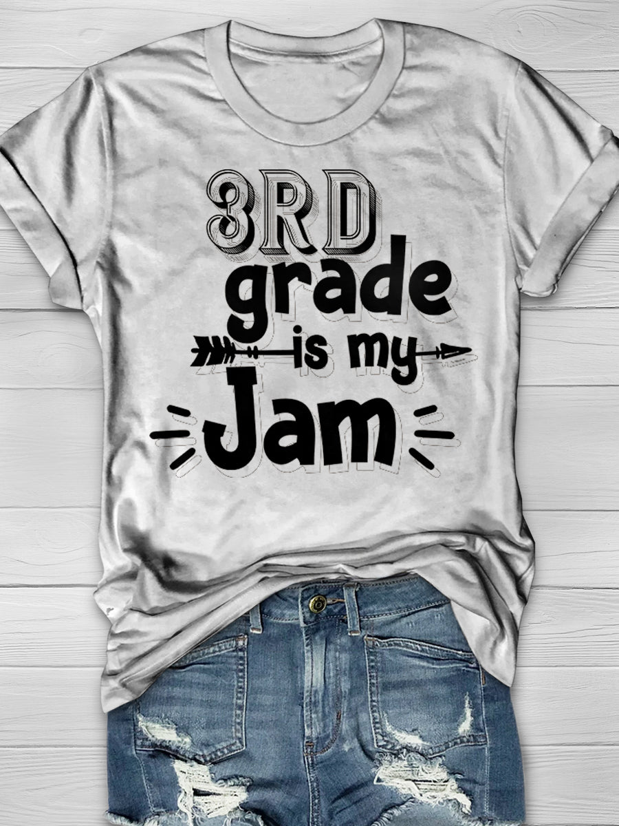 3RD Grade Is My Jam Print Graphic T-shirts