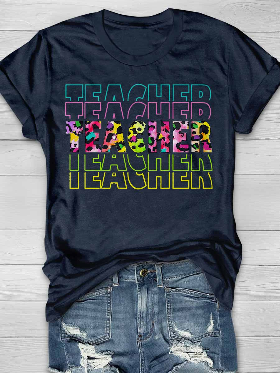 Teacher Print Graphic T-shirts