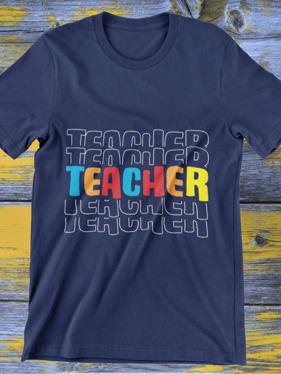 Colorful Teacher Graphic T-shirt