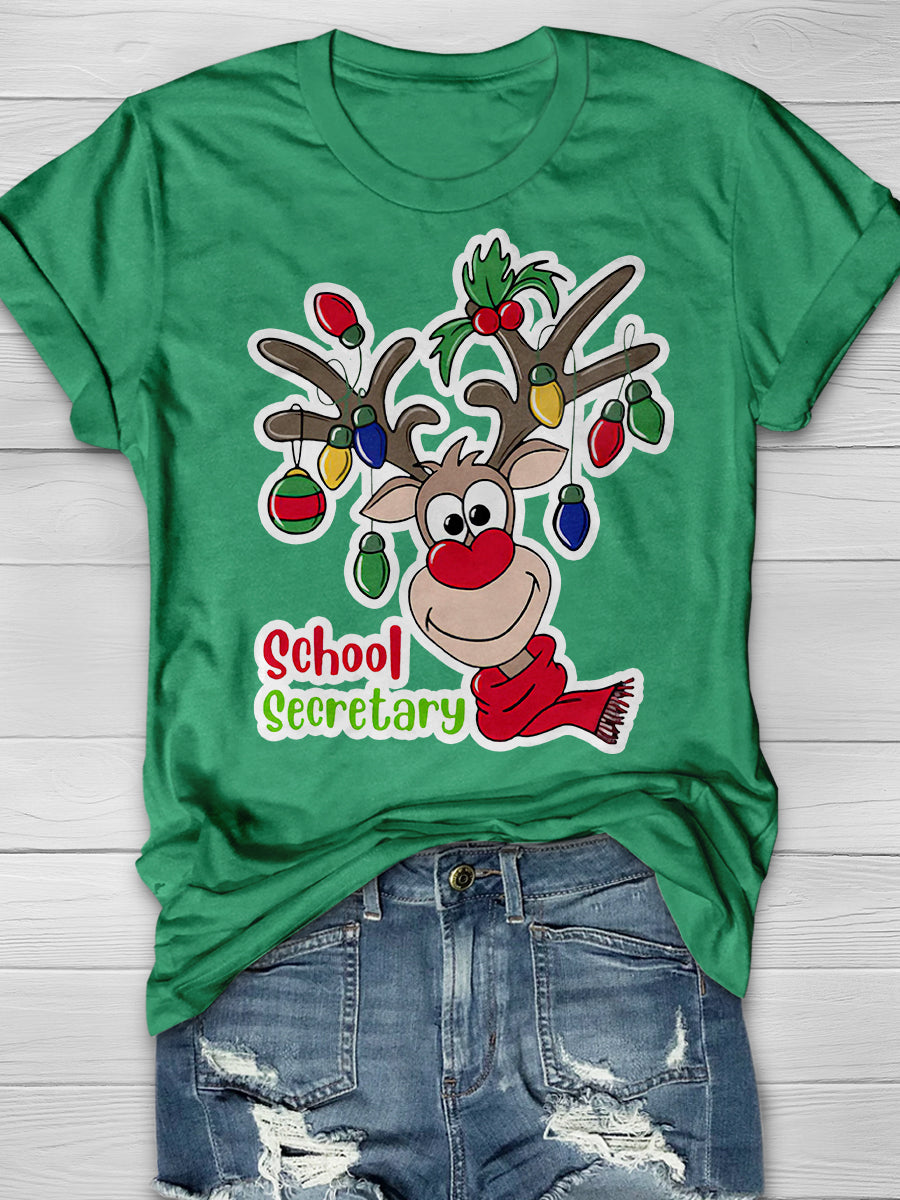 School Secretary Print Graphic T-shirts