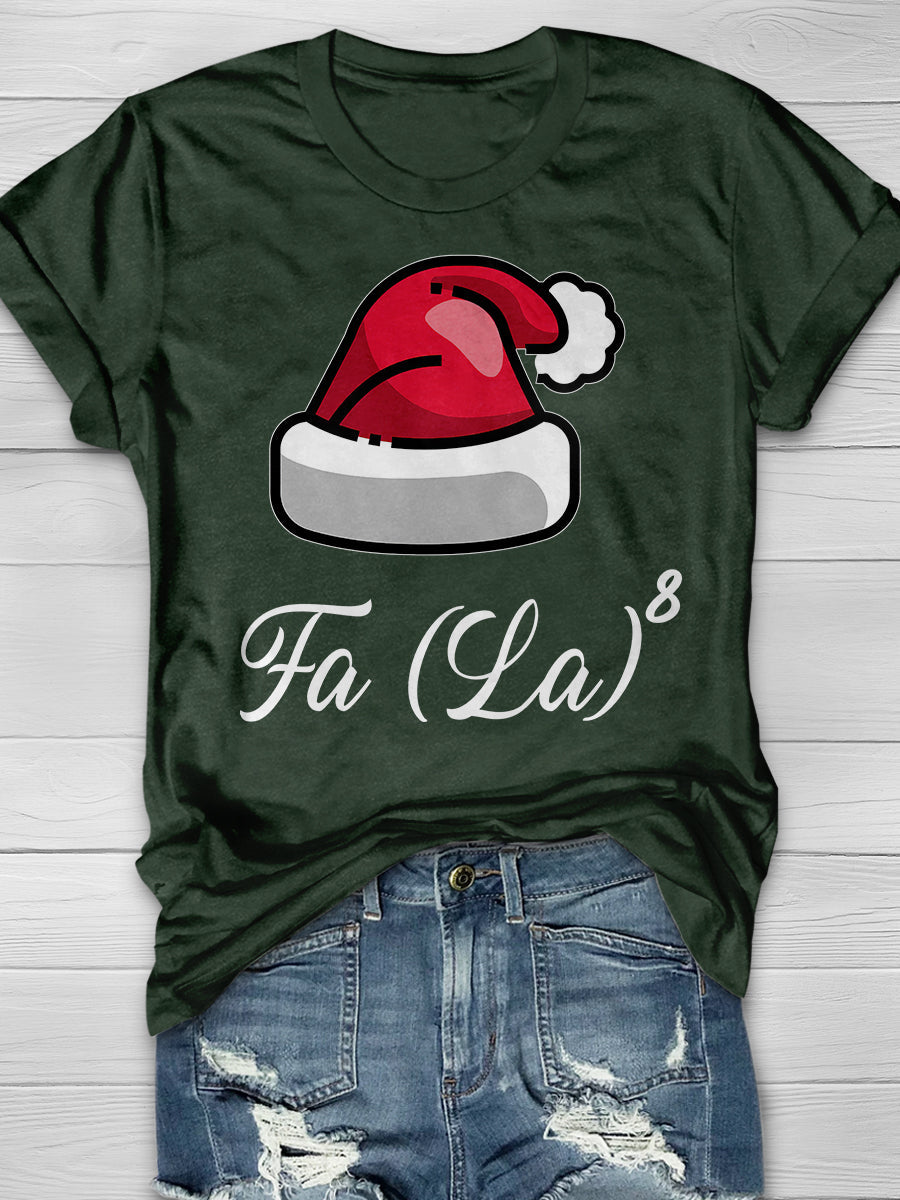 Fa La La La La... Math Teacher Christmas Print Graphic T-shirts