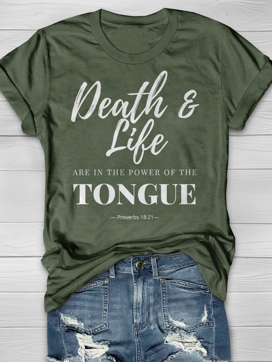Death Life Print Graphic T-shirts