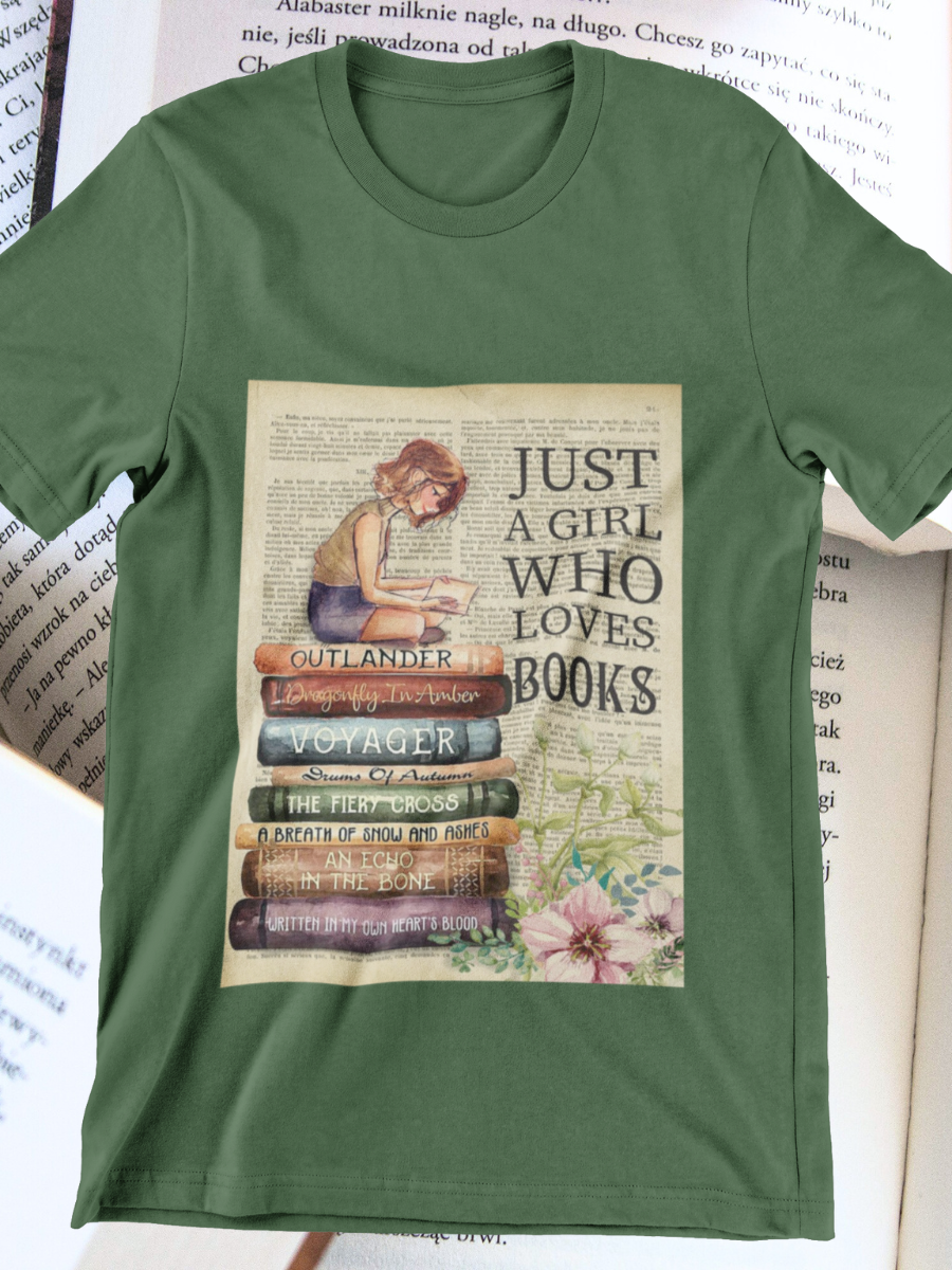 Jusr A Girl Who Loves Books Graphic T-shirts