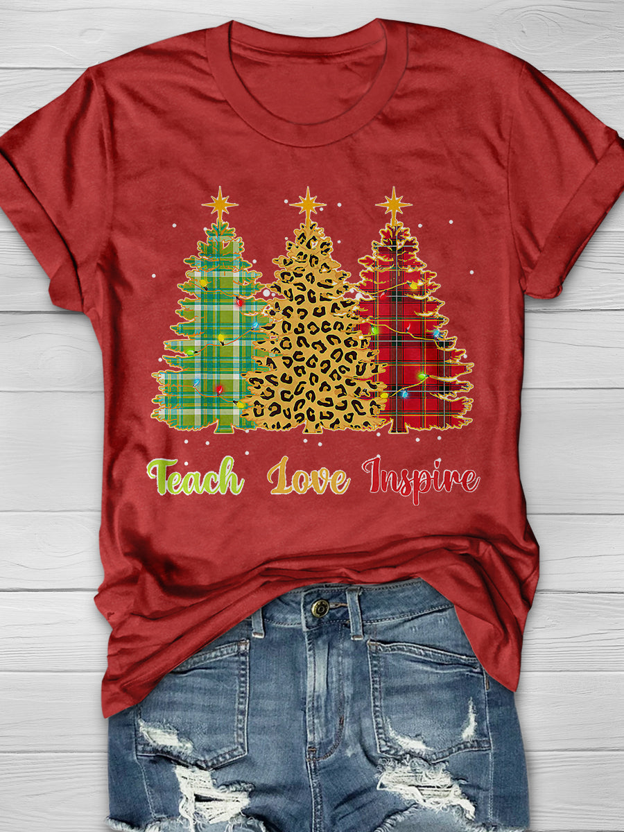 Teach Love Inspire Print Graphic T-shirts