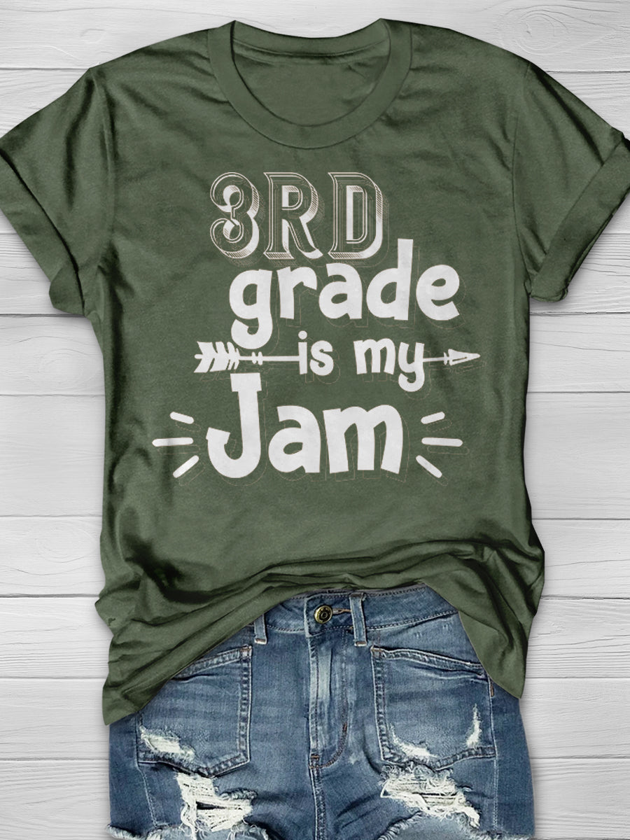 3RD Grade Is My Jam Print Graphic T-shirts