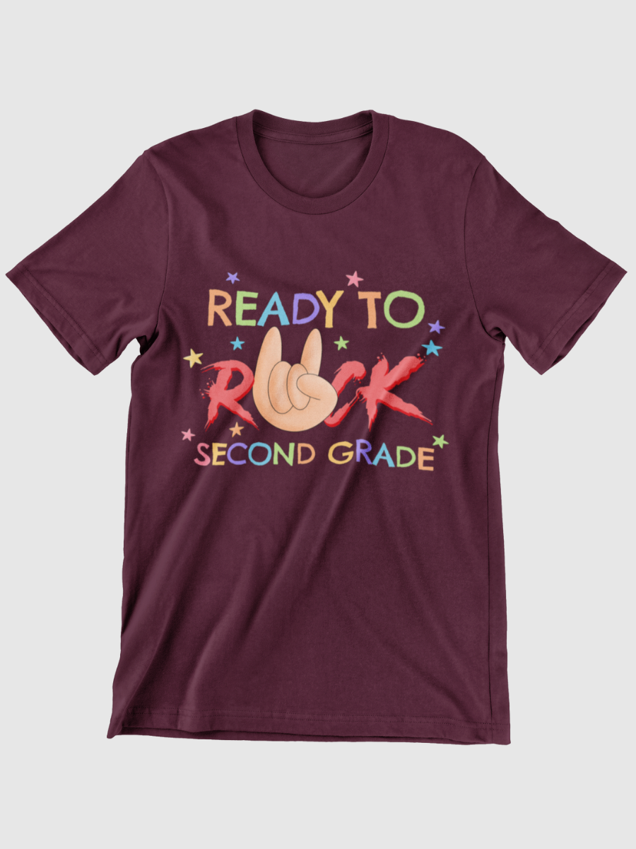 Second Grade Ready To Rock Graphic T-shirt