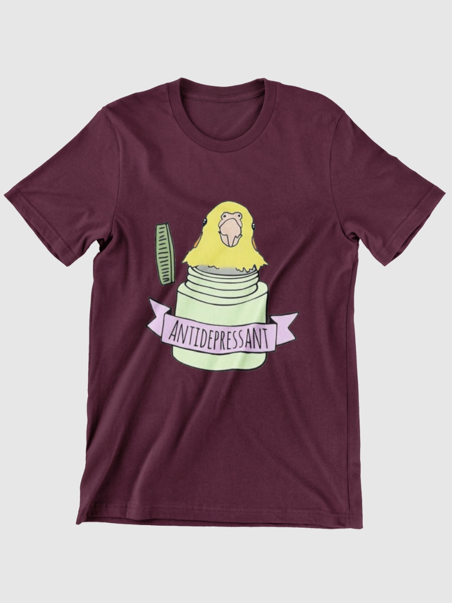 Antidepressant Bird Graphic T-shirt