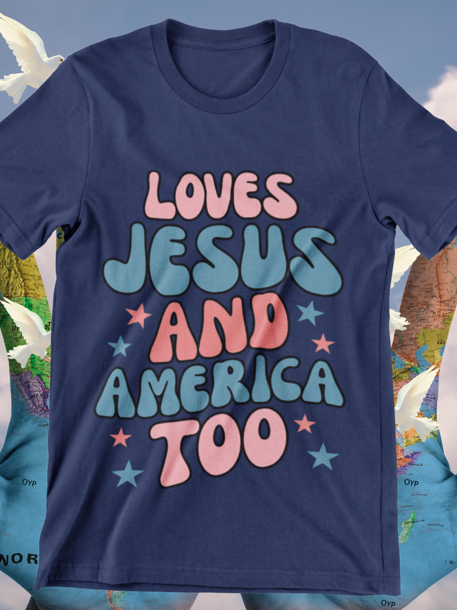 She Love Jesus And America Too Graphic T-shirts