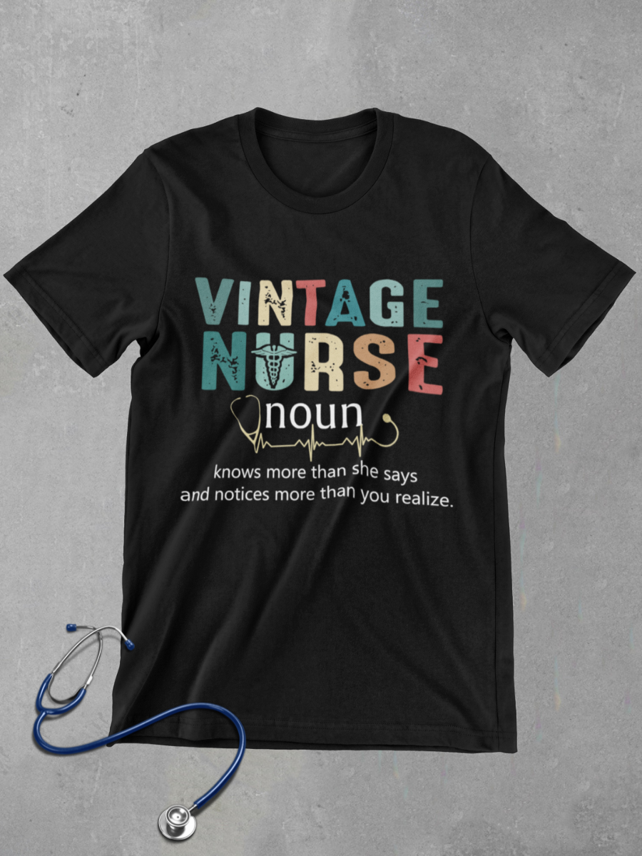 Vintage Nurse Graphic T-shirt