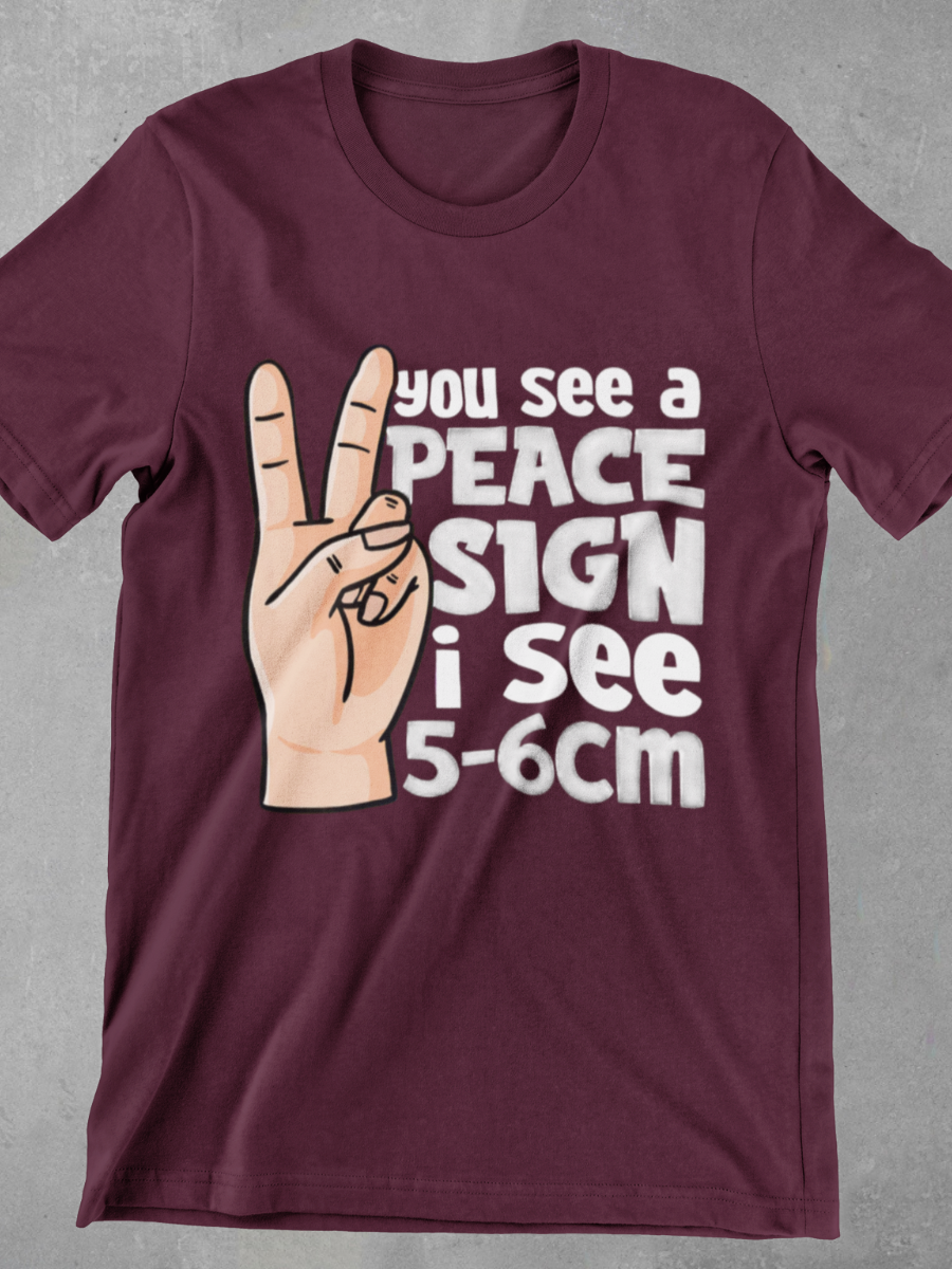 You See A Peace Sign I See 5-6cm Nurse Graphic T-shirt