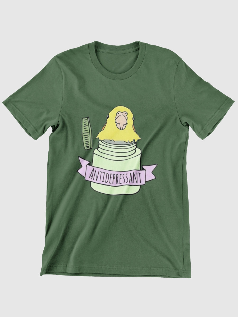Antidepressant Bird Graphic T-shirt