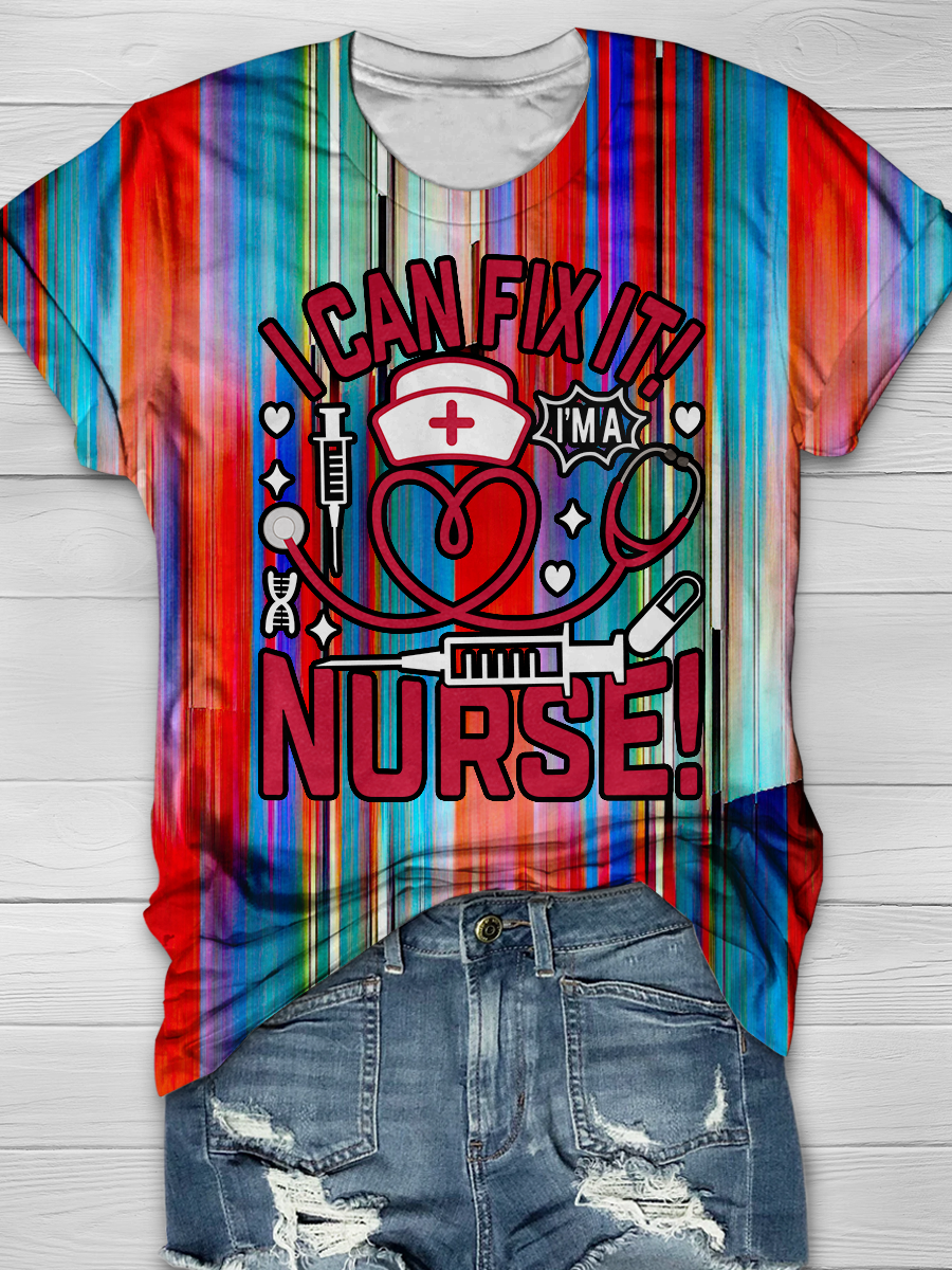 I Can Fix It! I'm A Nurse Full Print T-shirt