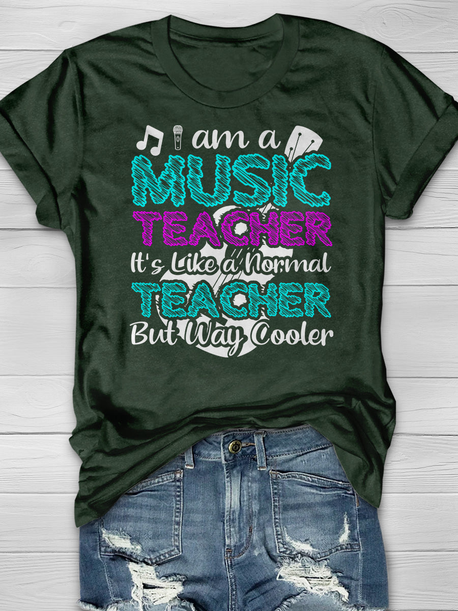 I am a Music Teacher Print Graphic T-shirts