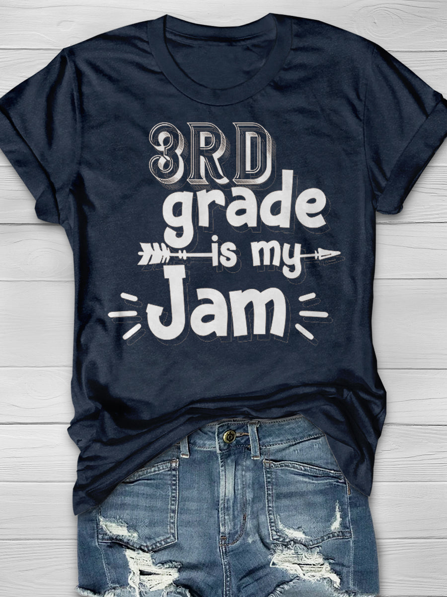 3RD Grade Is My Jam Print Graphic T-shirts