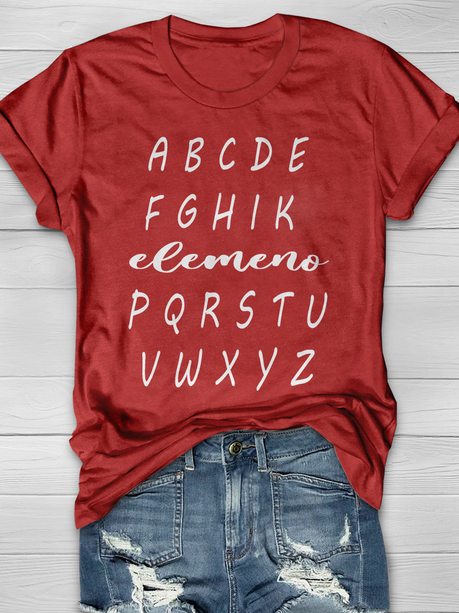 Funny Teacher Print Graphic T-shirts