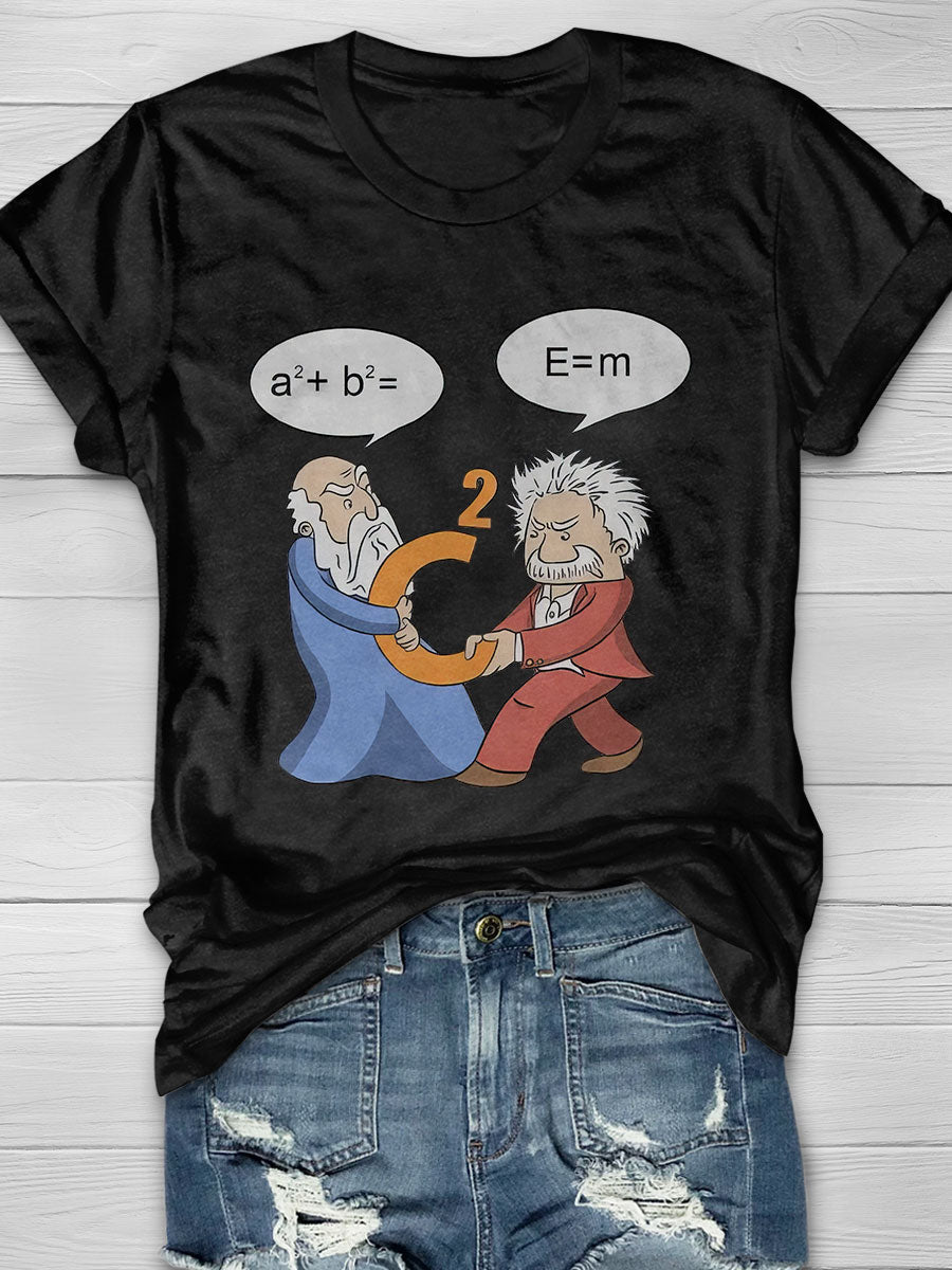 Funny Scientist Nerdy Science Print Short Sleeve T-shirt