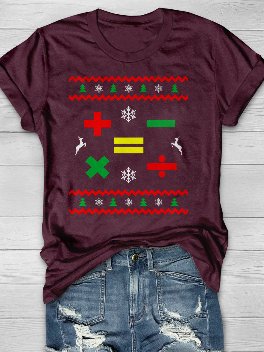 Mathematician Teach Print Graphic T-shirts