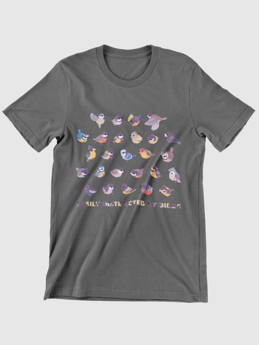Bird Lovers Easily Distracted By Birds Graphic T-shirt