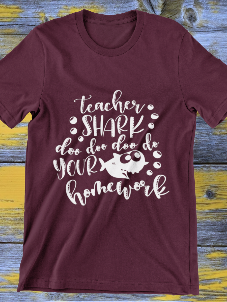 Teacher Baby Shark Graphic T-shirt
