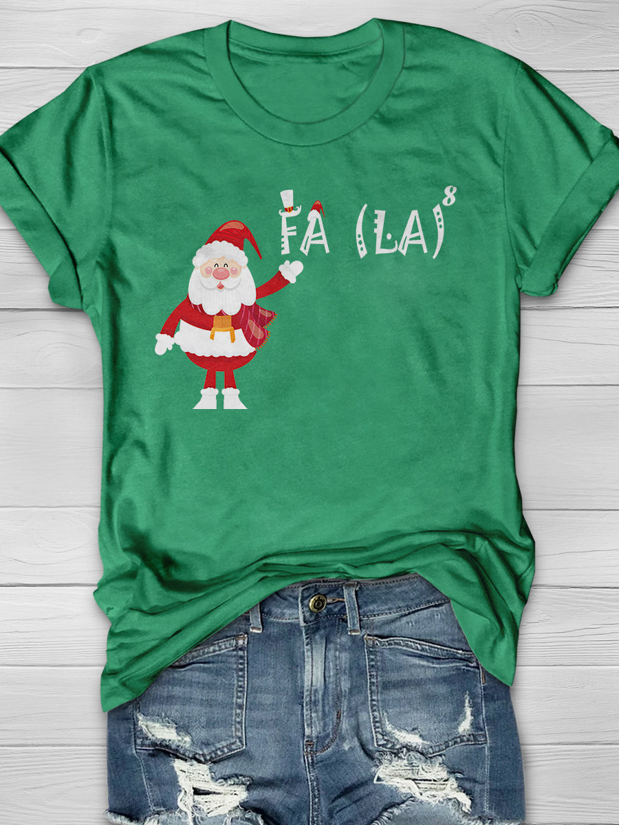 Math Nerd Christmas - Fa la la la Print Graphic T-shirts