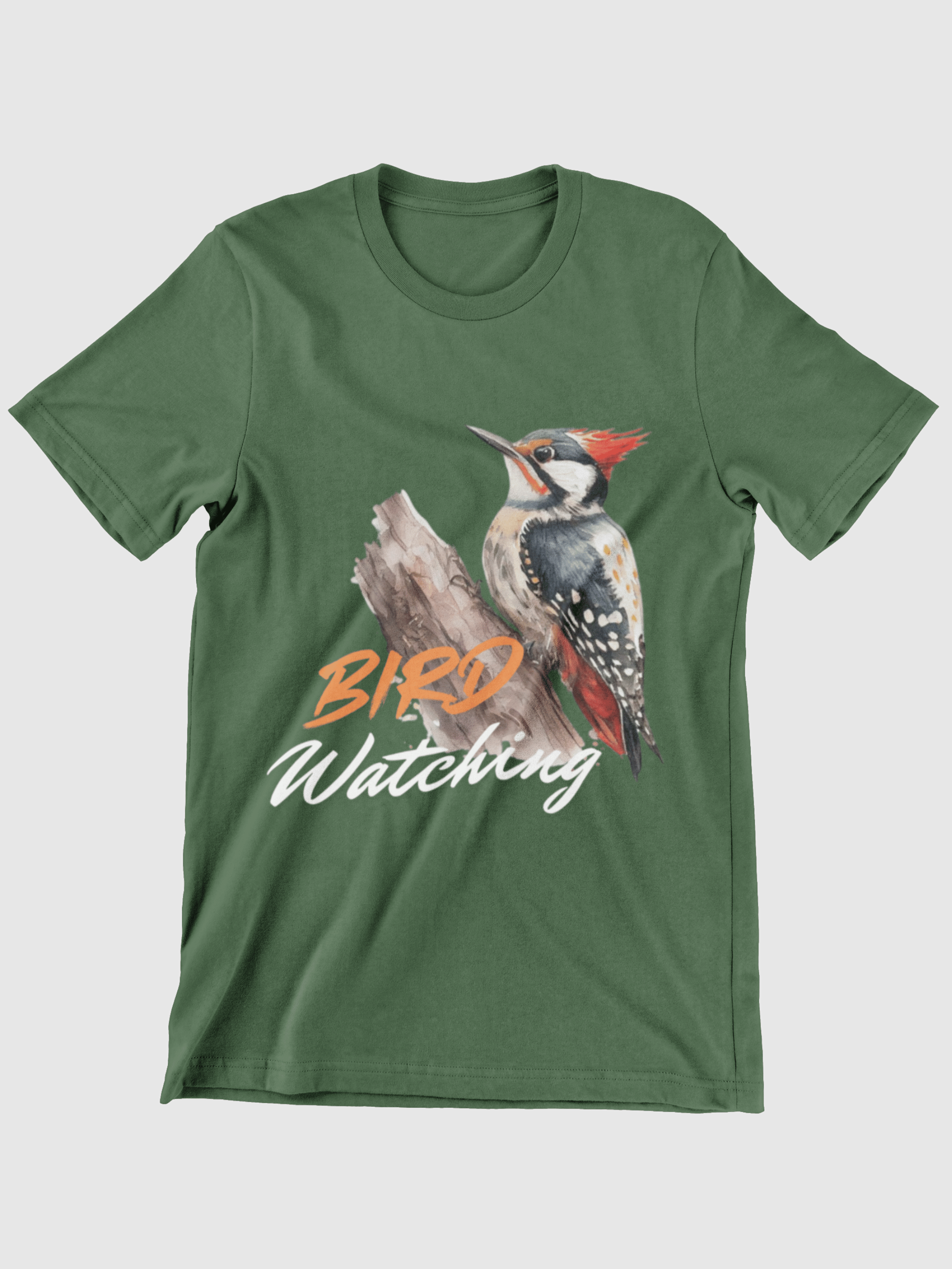Birdwatching Woodpecker Graphic T-shirt