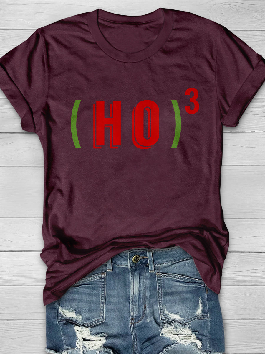 Santa Christmas (Ho)3 Print Graphic T-shirts