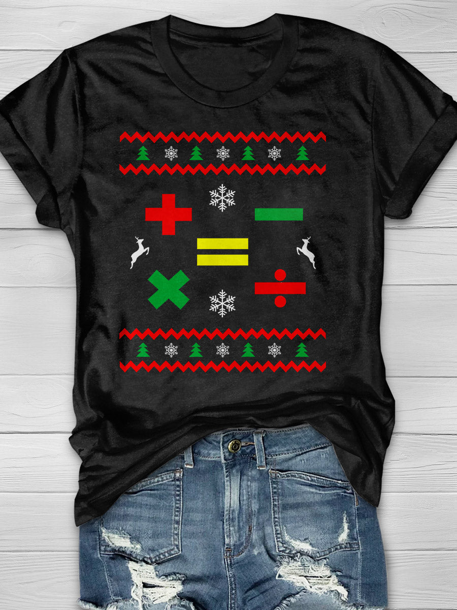 Mathematician Teach Print Graphic T-shirts