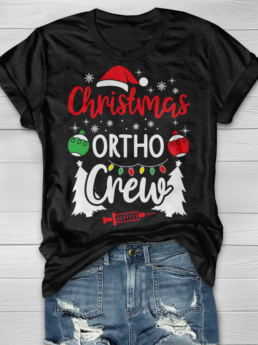 Christmas Ortho Crew Print Short Sleeve T-shirt