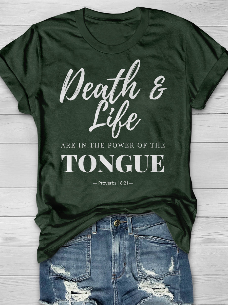 Death Life Print Graphic T-shirts
