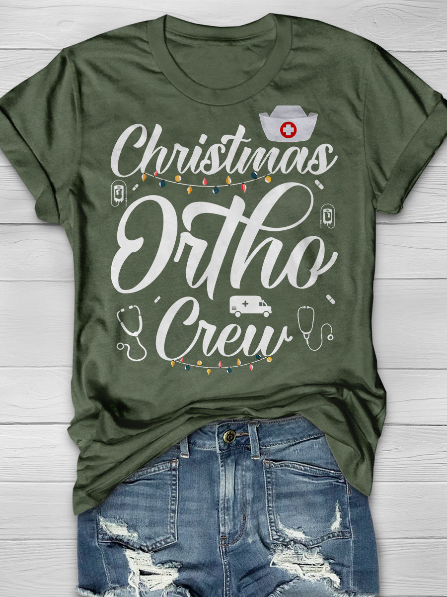 Christmas Ortho Crew Print Short Sleeve T-shirt